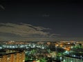 Night scape, rare clouds, Krasnogorsk, Moscow, Russia