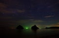 Night landscape - rocks in Krabi, Thailand