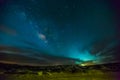 Night landscape showing milky way in the moroccan desert Royalty Free Stock Photo