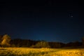 Night landscape under starlight Royalty Free Stock Photo