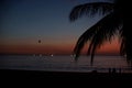 The Night Landscape view of the beach. Royalty Free Stock Photo