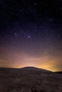 night landscape wtih star sky