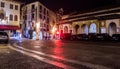 Night landscapes of the beautiful and medieval city of Asolo renowned Venetian town and considered one of the most beautiful villa Royalty Free Stock Photo