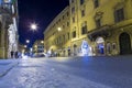 Night life and architecture view of Rome