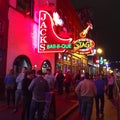 Night life on Broadway, Nashville Royalty Free Stock Photo