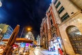 Night life in Gran Via boulevard in downtown Madrid Royalty Free Stock Photo