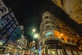 Night life in Gran Via boulevard in downtown Madrid Royalty Free Stock Photo