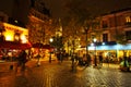 Night life on the Place du Tertre in Paris Royalty Free Stock Photo