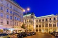 Night Life Scene In Downtown Area Of Vienna City Royalty Free Stock Photo