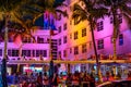 Miami Beach, Florida, USA - Night life in South Beach precinct Royalty Free Stock Photo