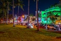 Miami Beach, Florida, USA - Night life in South Beach precinct Royalty Free Stock Photo