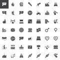 Night life vector icons set