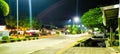 night light on kendari city street