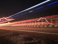 Night Light trail , Rodes of Siliguri Royalty Free Stock Photo