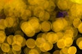 Night light Yellow bright bokeh background