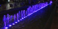 Night lighted fountain in Antalya center, Turkey