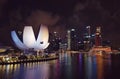 night lighting building tower landmark singapore