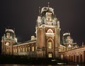 Night lighting castle of museum reserve Tsaritsyno Royalty Free Stock Photo