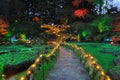 Night lighting of garden