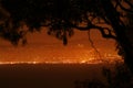 Night lights in San Francisco bay area Royalty Free Stock Photo