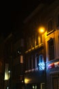 Night lights at Diamond district in Antwerp