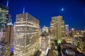 Night lights of Manhattan. New York City aerial view Royalty Free Stock Photo