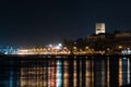 Night Lights in Rabat, Morocco from the bay Royalty Free Stock Photo