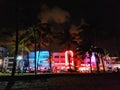 Night lights in South Beach, Miami