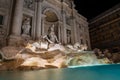 Night Long Exposure Fontana di Trevi Fountain Beautiful Rome Italy Royalty Free Stock Photo