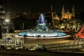 Night long exposure shoot of fountain