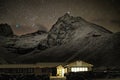 Night in Machermo, Himalayas mountains. Everest Base Camp trek. Royalty Free Stock Photo