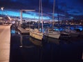 Night marina france Marseille boats sunset