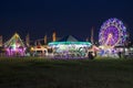 Night market festivalWith carousel and ferris wheel