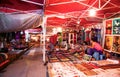 Night market Luang Prabang, Laos. Royalty Free Stock Photo