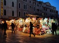 Night market in the rialto venice with