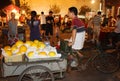 Night market and street fruit seller in China Royalty Free Stock Photo
