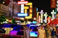 Night Market Street of Yaowarat Road or Chinatown Bangkok