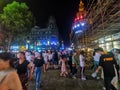 Night markets in the downtown of wuhan city