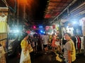 Night markets in the downtown of wuhan city