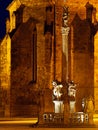 Night in a medieval square Royalty Free Stock Photo