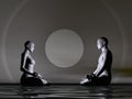 Night meditation - 3D render