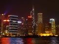 Night metropolis in lights. Hong Kong night