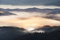 Night misty mountains Royalty Free Stock Photo