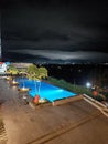 Night moon in balcone Royalty Free Stock Photo