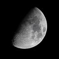 Night moon on the clear sky with visible craters Royalty Free Stock Photo