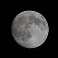 Night moon on the clear sky with visible craters Royalty Free Stock Photo