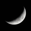 Night moon on the clear sky with visible craters Royalty Free Stock Photo