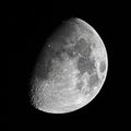 Night moon on the clear sky with visible craters Royalty Free Stock Photo