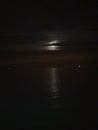 Night moon cloud reflection water moonlight dark sky
