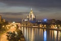 Night Moscow river Royalty Free Stock Photo